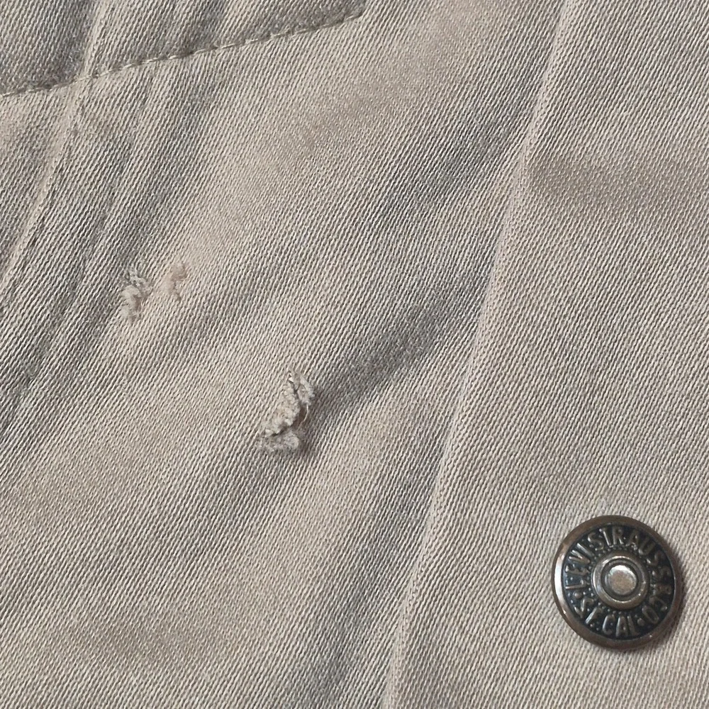 VTG Levi's Tan Work Jacket Trucker Style Button Front Men's 38 Small‎ - Picture 7 of 7